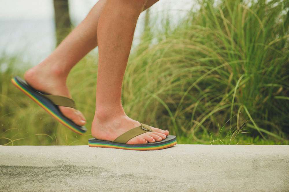 rainbow flip flops from the 80's
