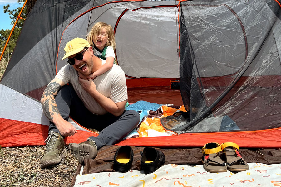 Let Adventure Begin camping hiking traveling Swedish Dish Cloth